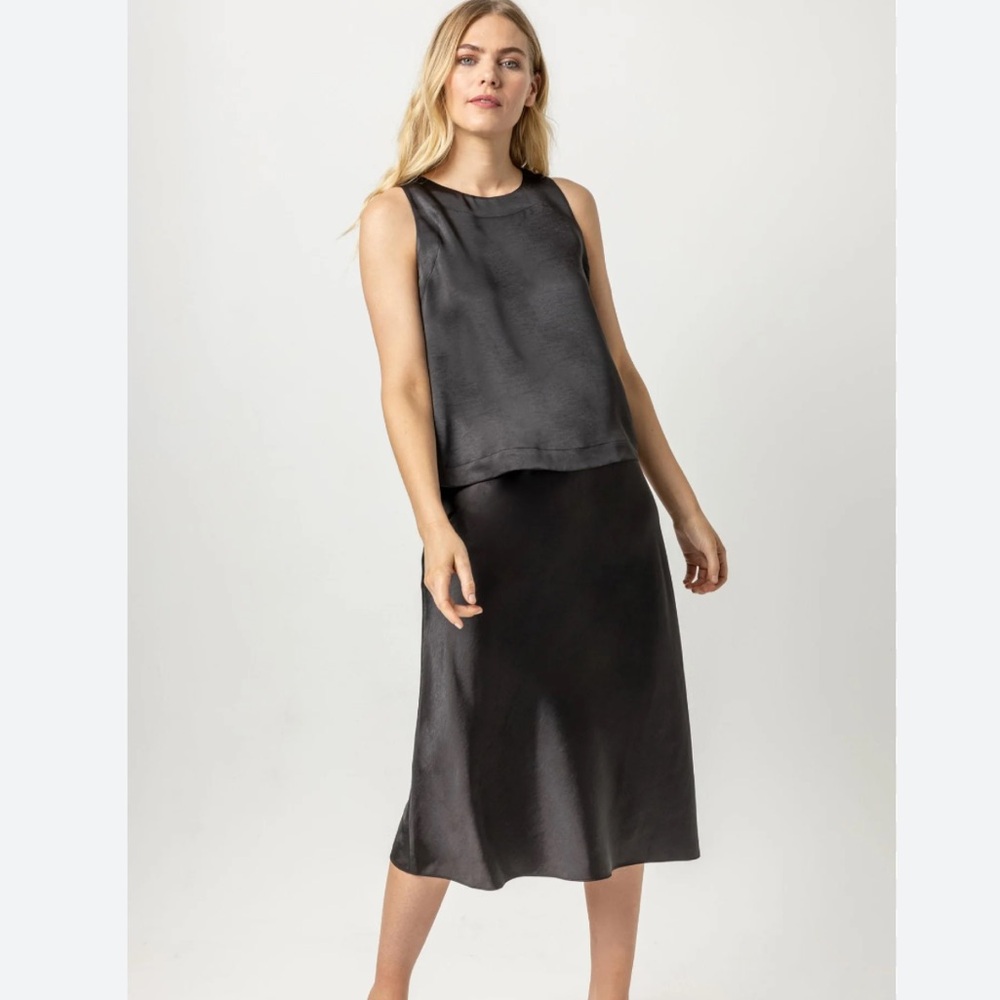 Lilla P Bias Cut Satin Skirt